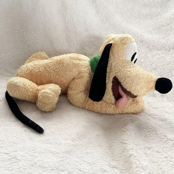 Disney Parks Pluto Laying Down 14” Plush Stuffed Animal Mickey Dog - Picture 1 of 7